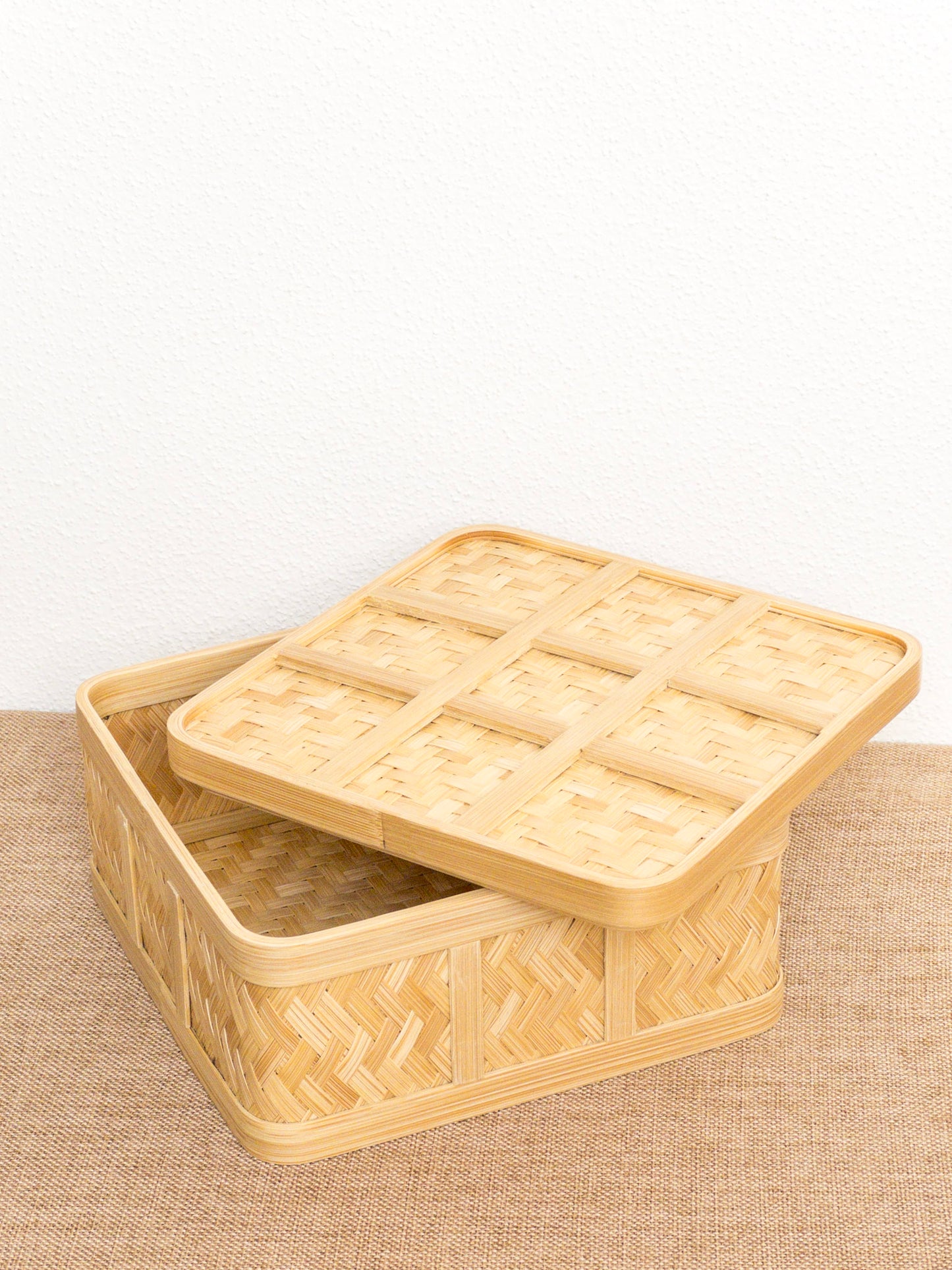 SEKAR SMALL BOX | NATURAL SQUARE BAMBOO STORAGE