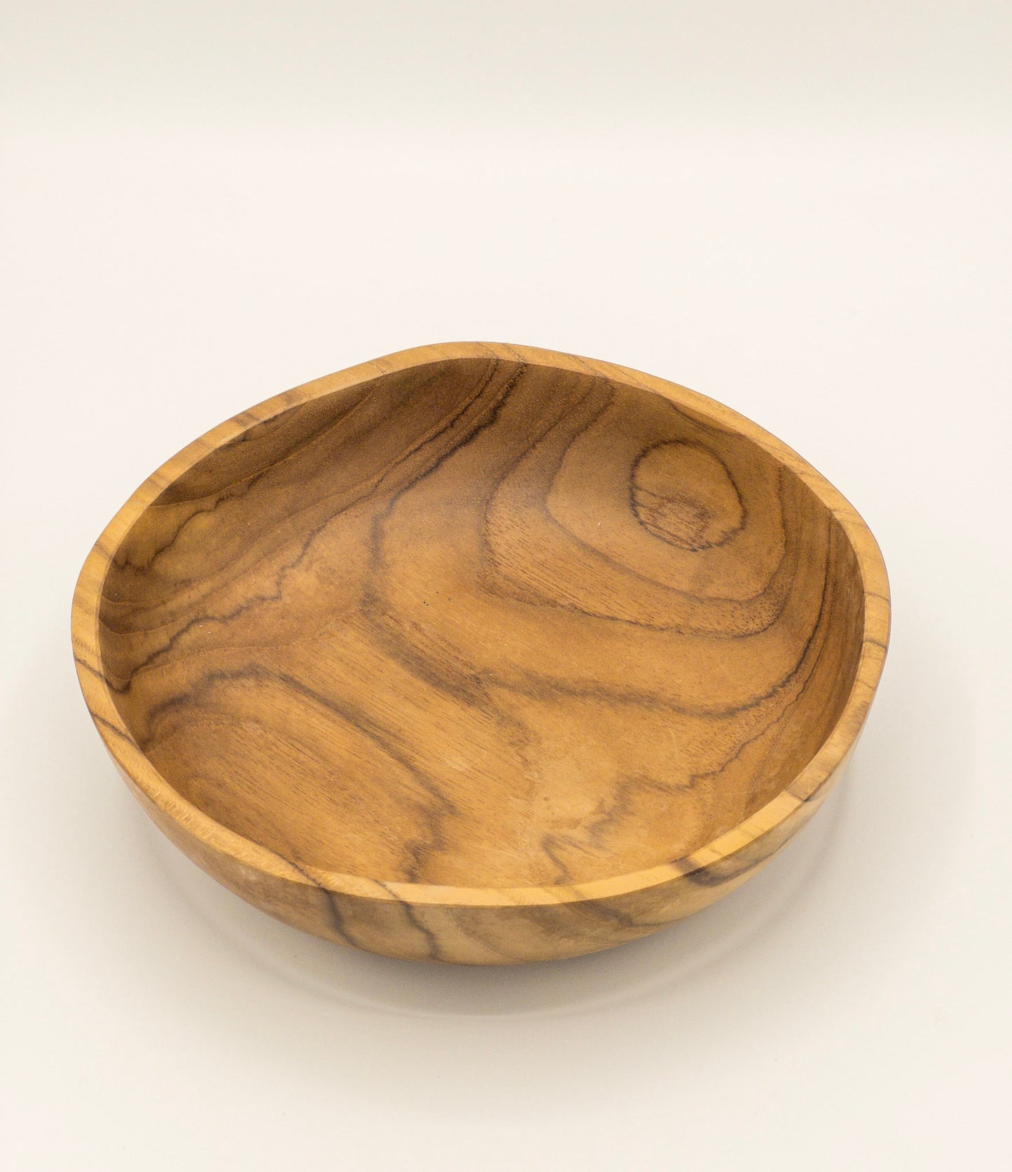 KAYA BOWL | WAVY ROUND TEAK WOODEN BOWL