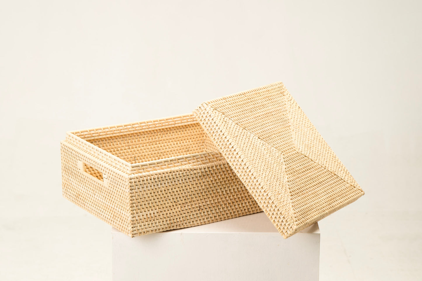 MIRI RECTANGULAR STORAGE BOX | NATURAL RATTAN CONTAINER