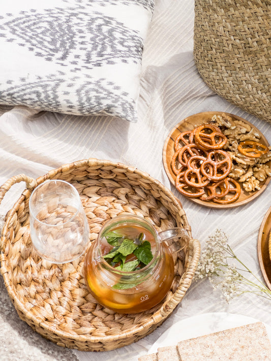 DANIA SERVING TRAY | DECORATIVE ROUND TRAY