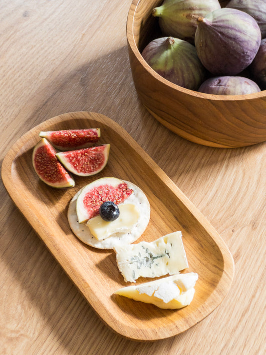 KIA Ovales Tablett | Servierplatte aus Holz