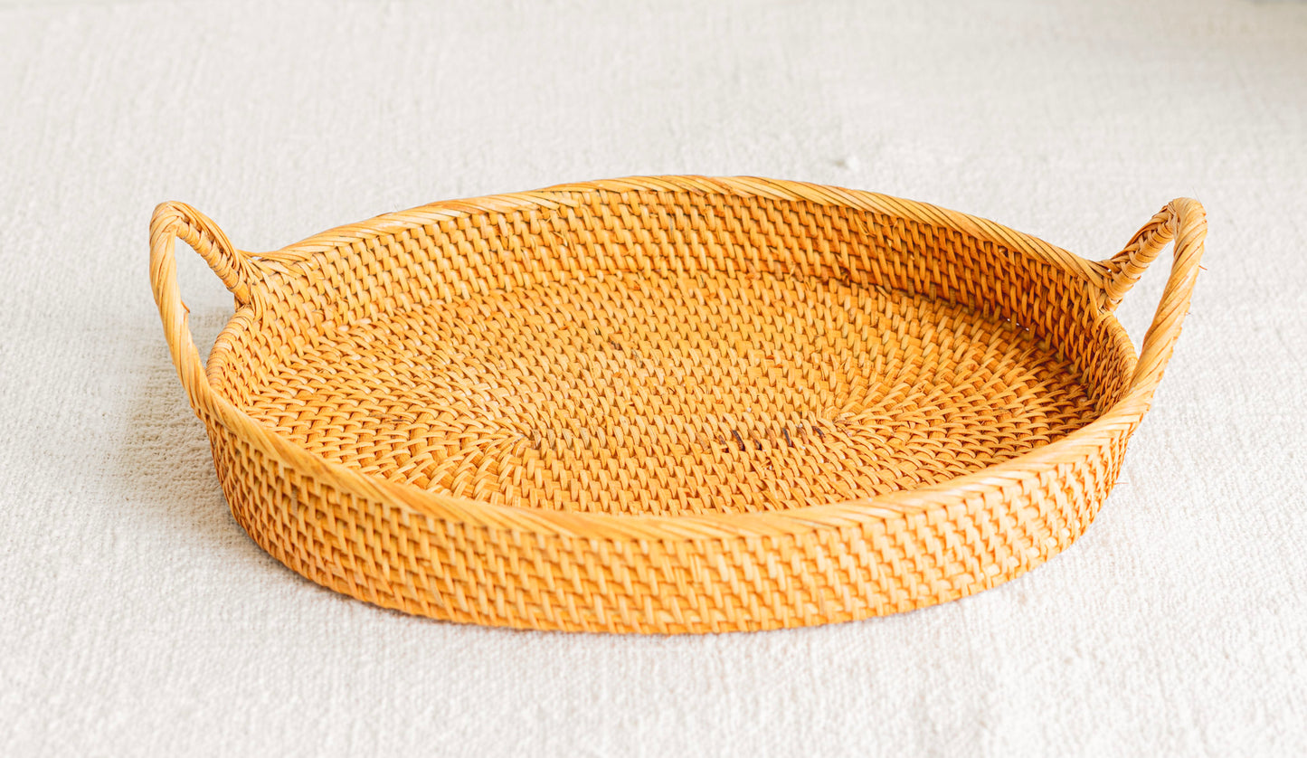 KOA TRAY | OVAL DECORATIVE  SERVING TRAY