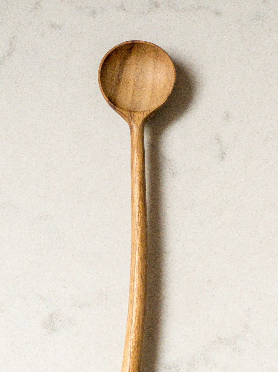 KARO LONG WAVY SPOON | TEAKWOOD SPOON
