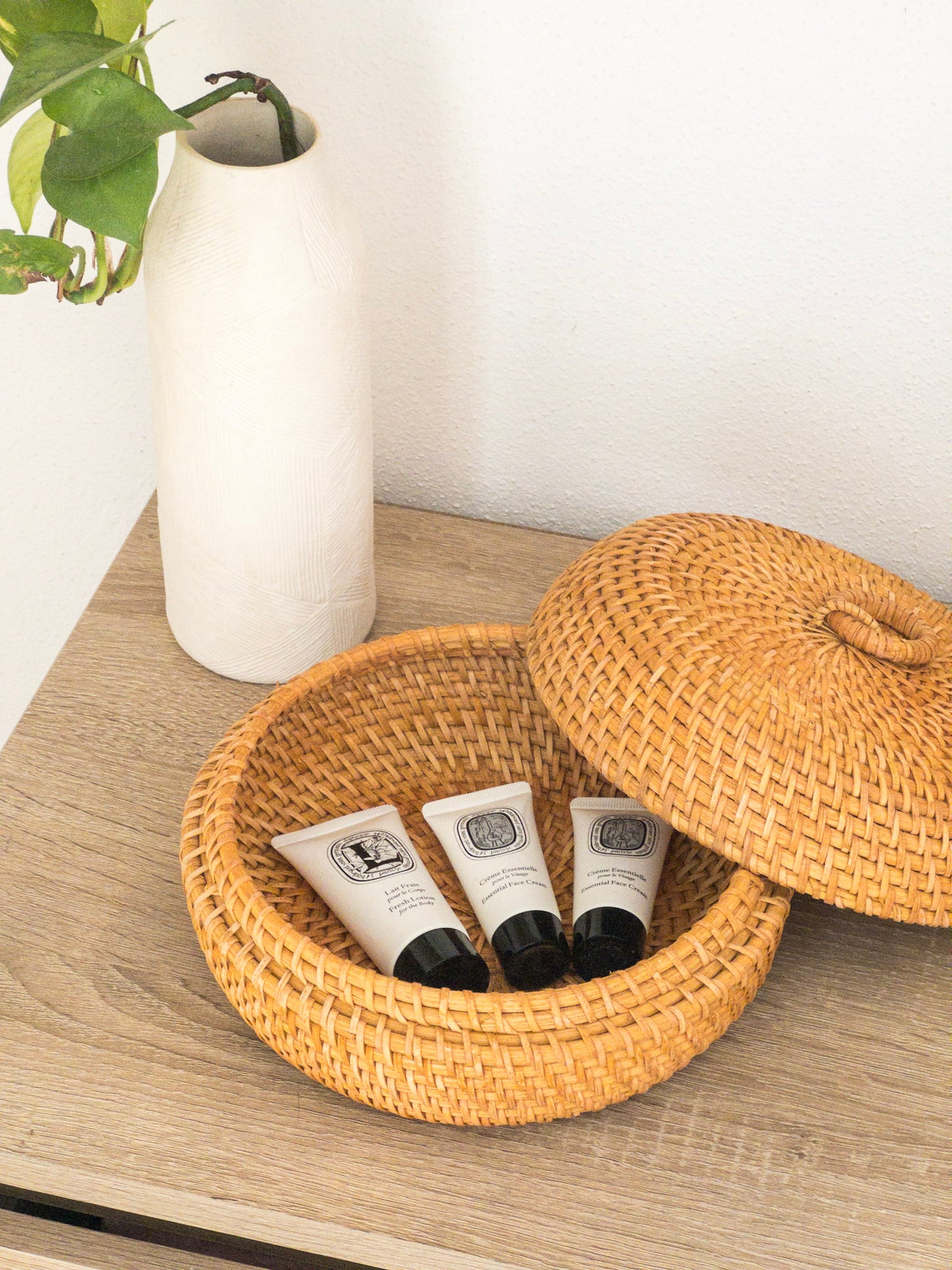 RAYU ROUND STORAGE | NATURAL RATAN CONTAINER