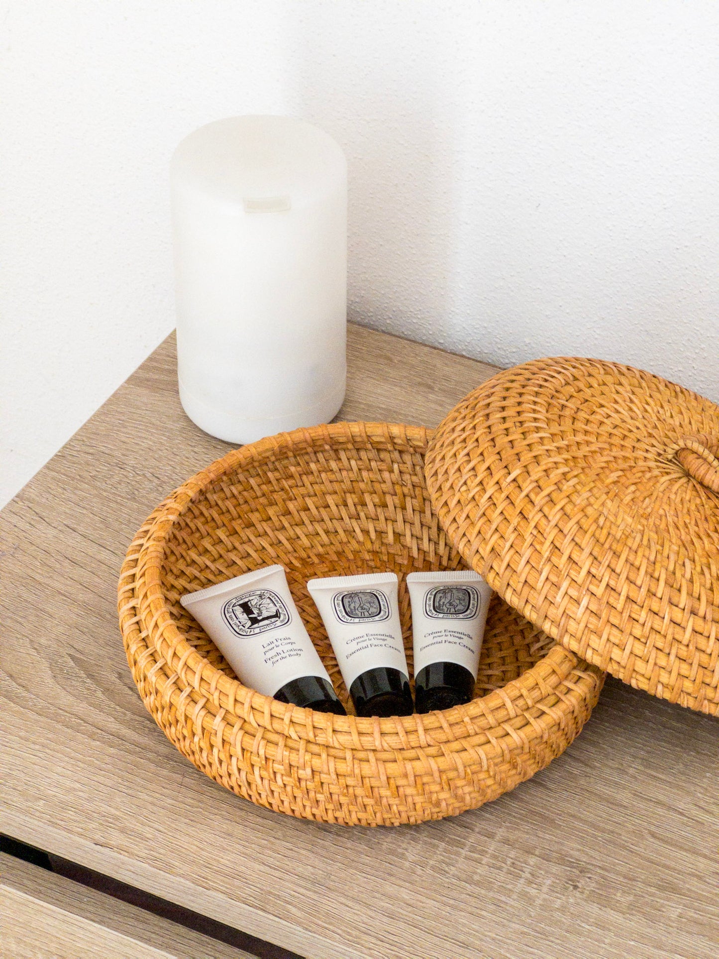 RAYU ROUND STORAGE | NATURAL RATAN CONTAINER
