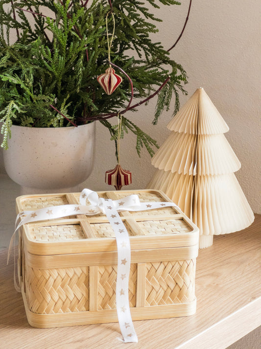 SEKAR SMALL BOX | NATURAL SQUARE BAMBOO STORAGE
