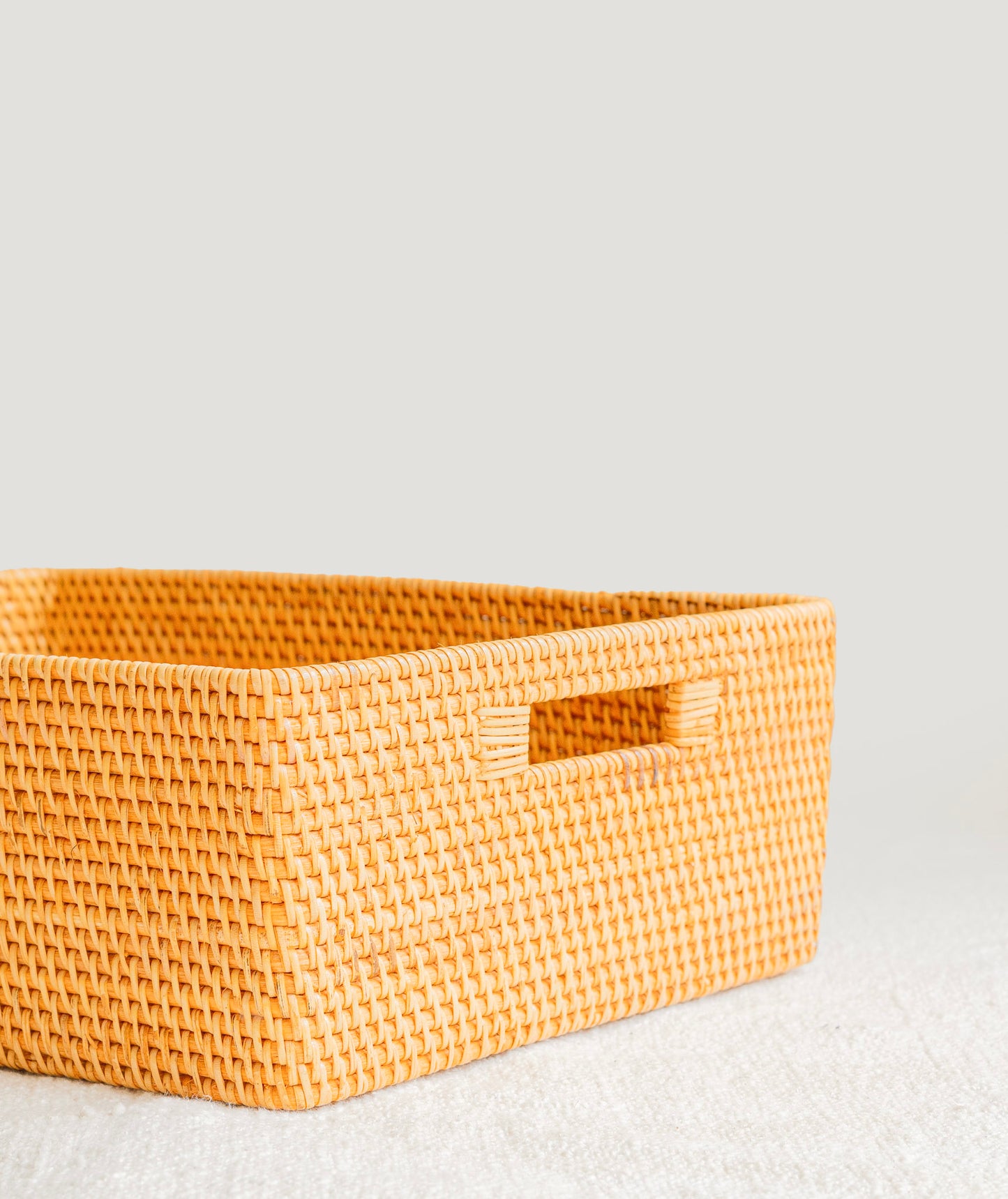 NALA RECTANGULAR STORAGE BOX | NATURAL RATTAN CONTAINER